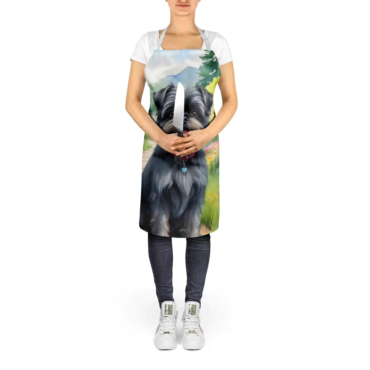 Affenpinscher Spring Garden Apron WEM Support (www.WEM.support)