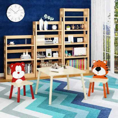 Solid Wood Children's Table Set With 2 Chairs WEM Support (www.WEM.support)