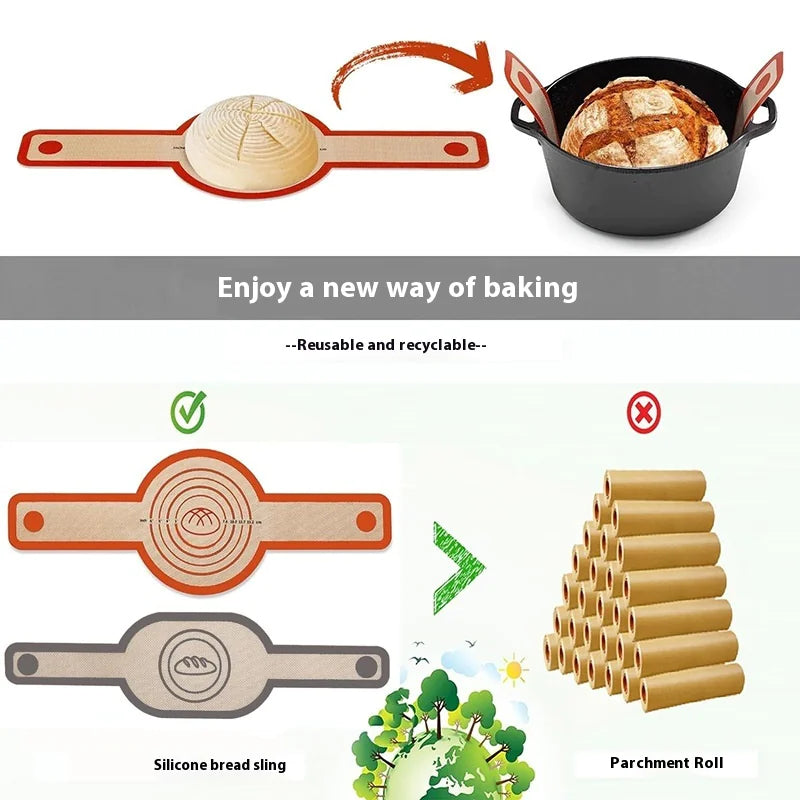 Dutch Baking Silicone Dough Kneading Mat with Long Handle WEM Support (www.WEM.support)