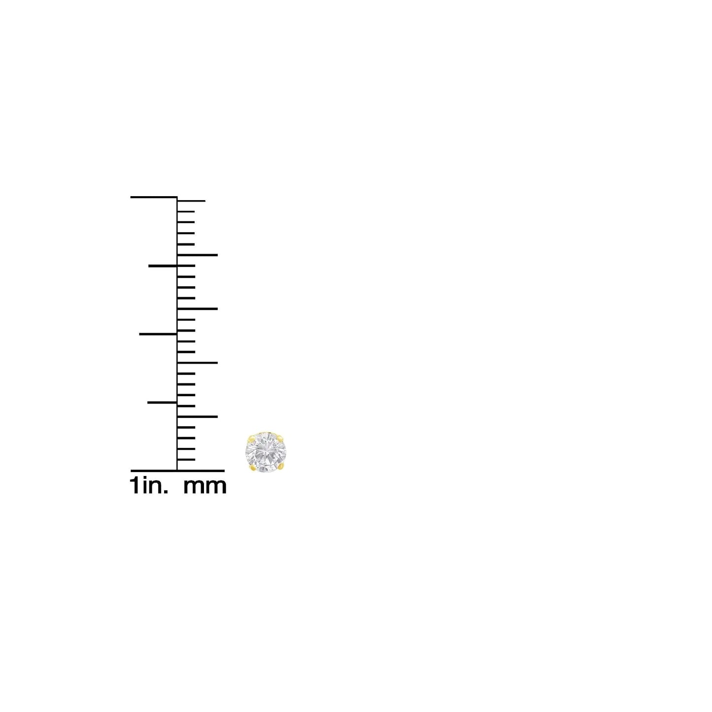 10k Yellow Gold Solitaire Diamond Stud Earrings (0.75 cttw, J-K Color, I1-I2 Clarity) WEM Support (www.WEM.support)