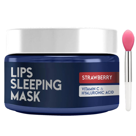 Lip Sleeping Mask with Hyaluronic Acid Vitamin C Nourish Hydrate Balm Strawberry WEM Support (www.WEM.support)