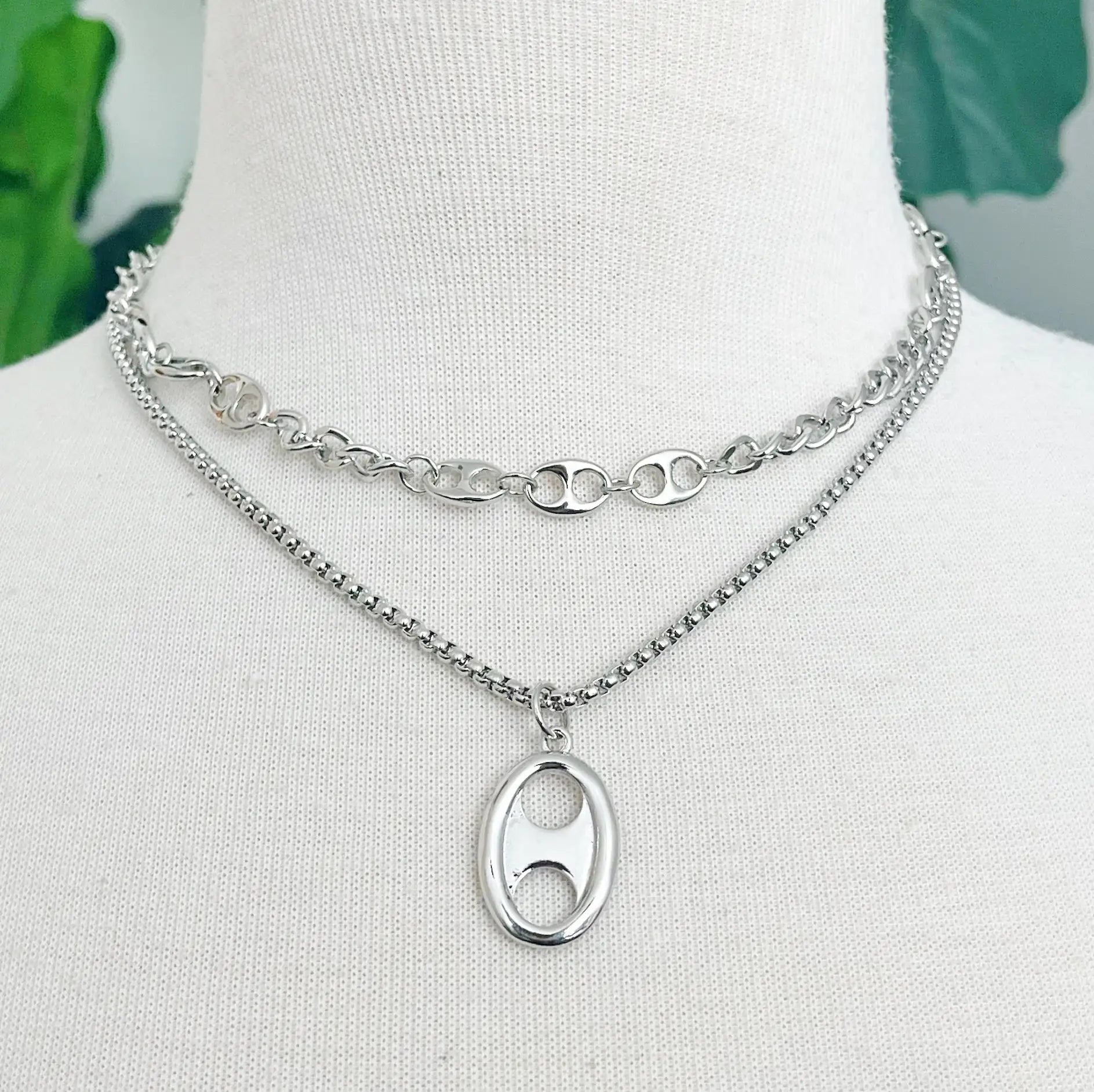 Button Charm Golden Necklace Set WEM Support (www.WEM.support)