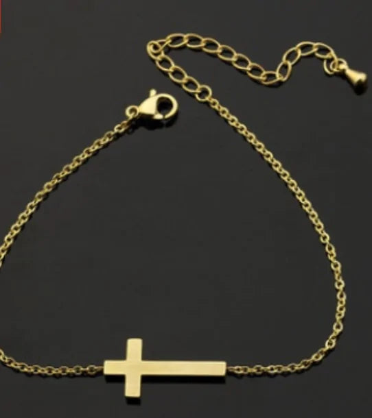 Horizontal Sideways Cross Bracelets WEM Support (www.WEM.support)