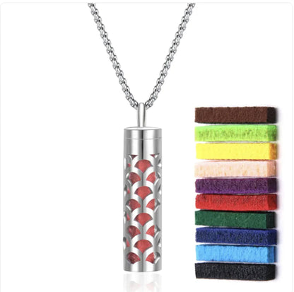 316L Stainless Steel Perfume Oil Diffuser Necklace WEM Support (www.WEM.support)