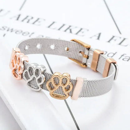 Stainless Steel Keeper Strap Footprint Beads WEM Support (www.WEM.support)