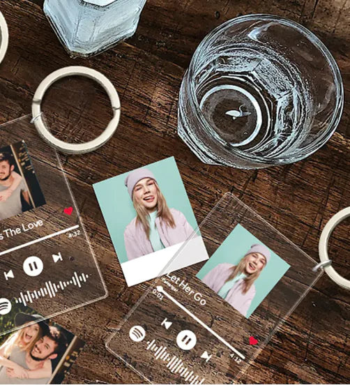 Personalized Acrylic Music Plaque Keychain WEM Support (www.WEM.support)