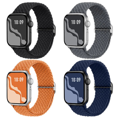Braided Stretchy Solo Loop Compatible for Apple Watch Band 38mm 40mm 41mm 42mm 44mm 45mm 46mm 49mm for Women Men, Nylon Elastic Straps Wristbands for iWatch Series 10 9 8 7 6 SE 5 4 3 2 Ultra Ultra 2