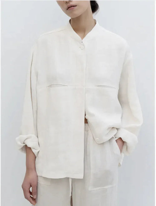 Women's Pure Linen Shirt WEM Support (www.WEM.support)