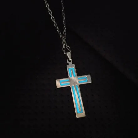 Luminous Stainless Steel Cross Necklace HejK.com Marketplace LLC