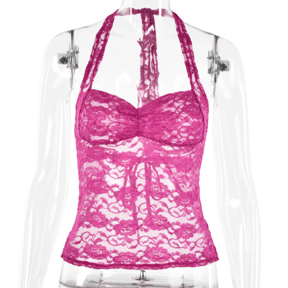 Lace Splice Halter Top WEM Support (www.WEM.support)