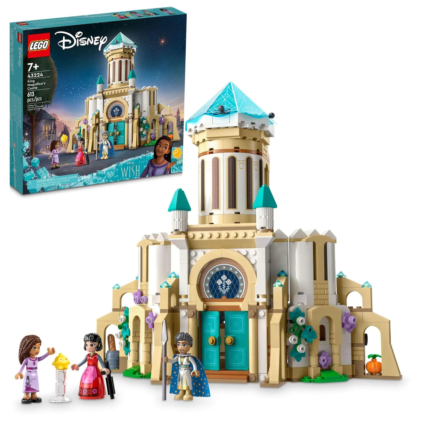 LEGO Disney Wish: King Magnifico’s Castle 43224 Building Toy Set A Collectible Set for Kids Ages 7 and up to Play Out Favorite Scenes from The Disney Movie Inspire Pretend Play Within The Palace