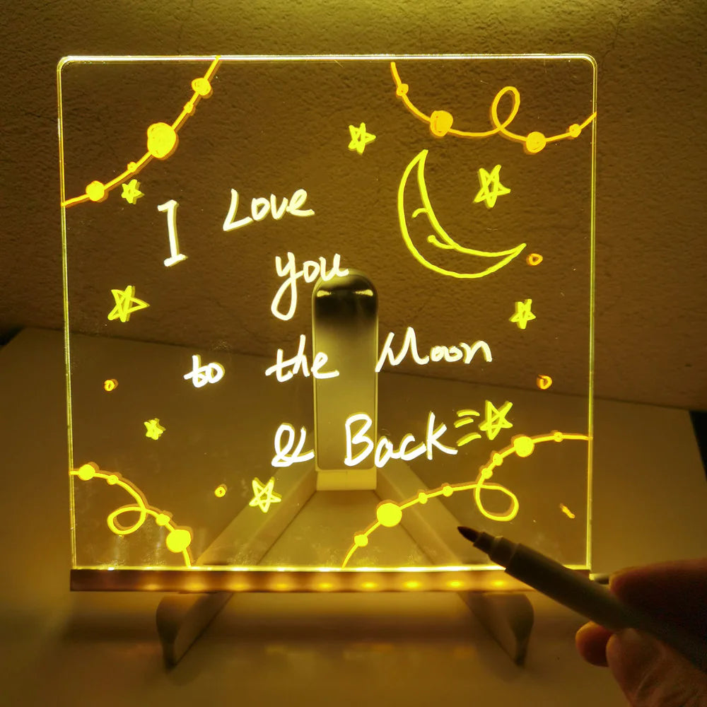 Acrylic LED Message Board Lamp WEM Support (www.WEM.support)