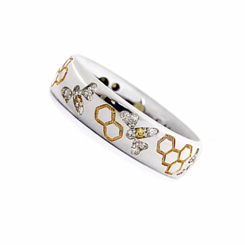 Cool Design Bee Themed Ring WEM Support (www.WEM.support)