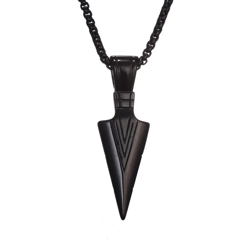 Arrow Head Pendant Long Chain Necklaces WEM Support (www.WEM.support)