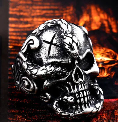 Vintage Skull Titanium Ring WEM Support (www.WEM.support)