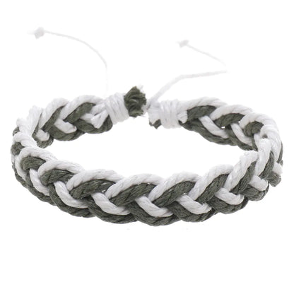 Handwoven Cotton String Bracelet in Artistic Style