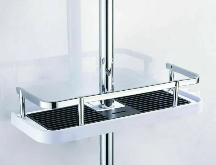 No Drilling Shower Caddy Rack Storage Organizer WEM Support (www.WEM.support)