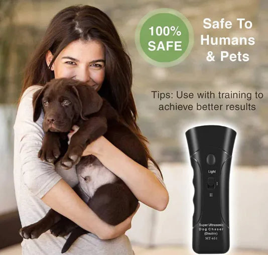 Handheld Ultrasonic LED Dog Trainer HejK.com