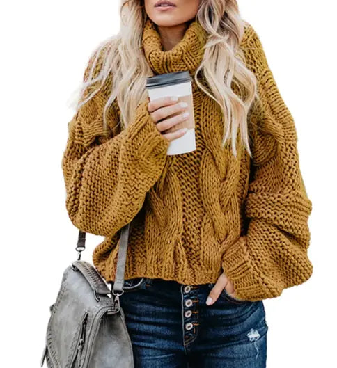 High Neck Women's Sweater WEM Support (www.WEM.support)