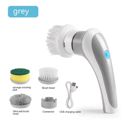 Electric Cleaning Brush 4 In 1 Spinning Scrubber Handheld Electric Cordless Cleaning Brush Portable HejK.com Marketplace LLC