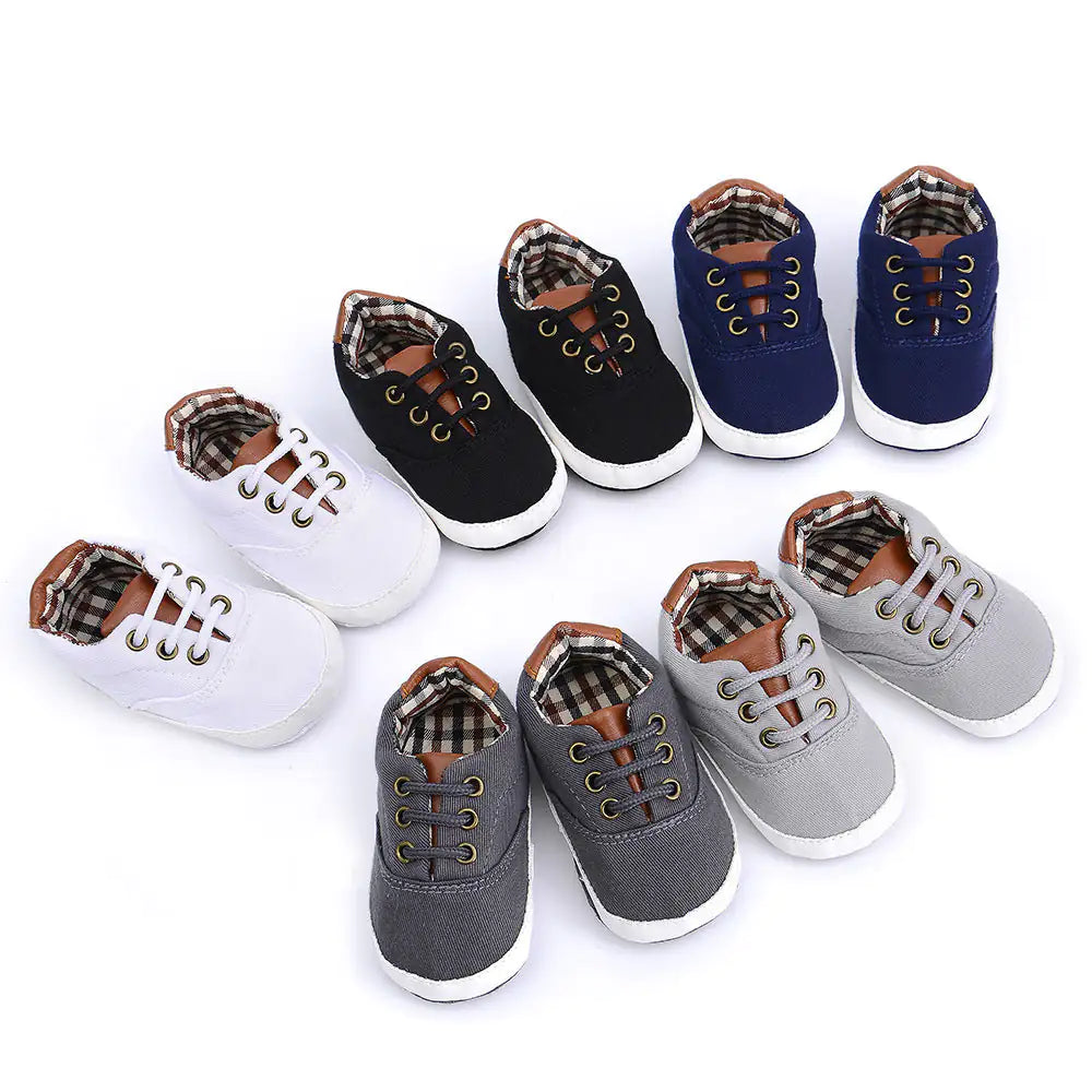 Solid color casual lace soft bottom baby canvas shoes baby shoes toddler shoes WEM Support (www.WEM.support)