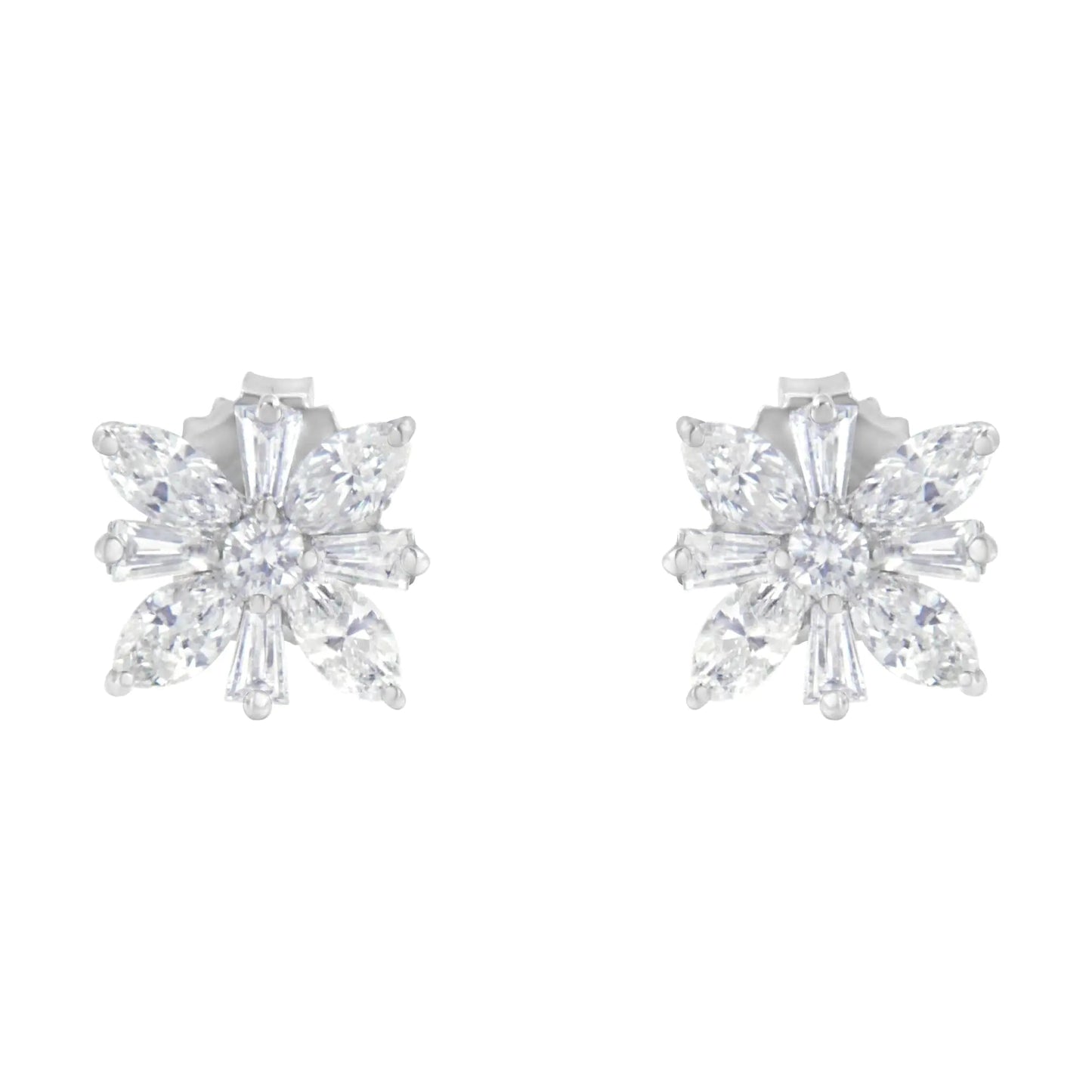14K White Gold 1 1/4 cttw Diamond Stud Earring (H-I, SI1-SI2) WEM Support (www.WEM.support)