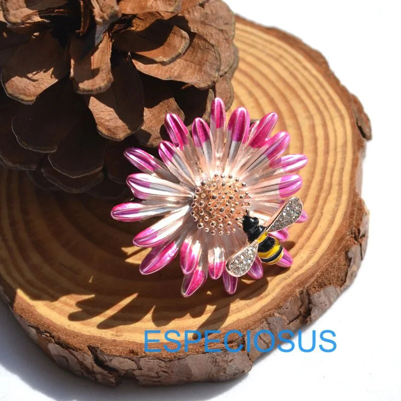 Bee in Pink Flower WEM Support (www.WEM.support)