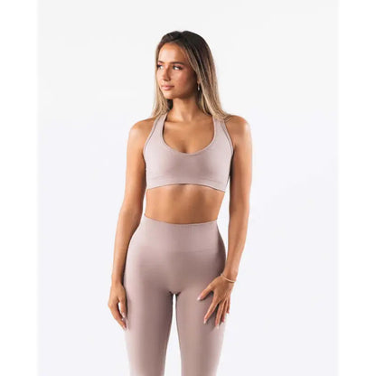 Yoga Hollow-out Sports Bra and Pants Set WEM Support (www.WEM.support)