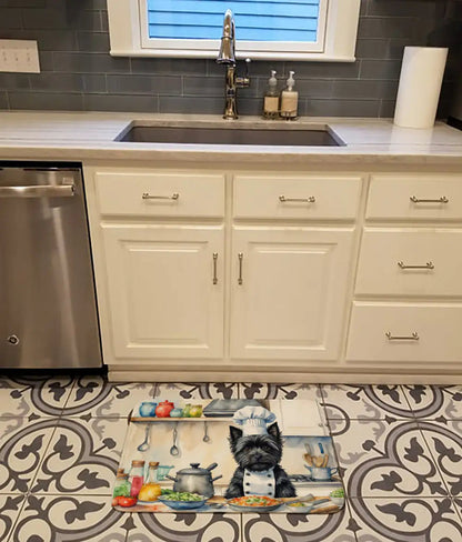 Cairn Terrier The Chef Memory Foam Kitchen Mat WEM Support (www.WEM.support)