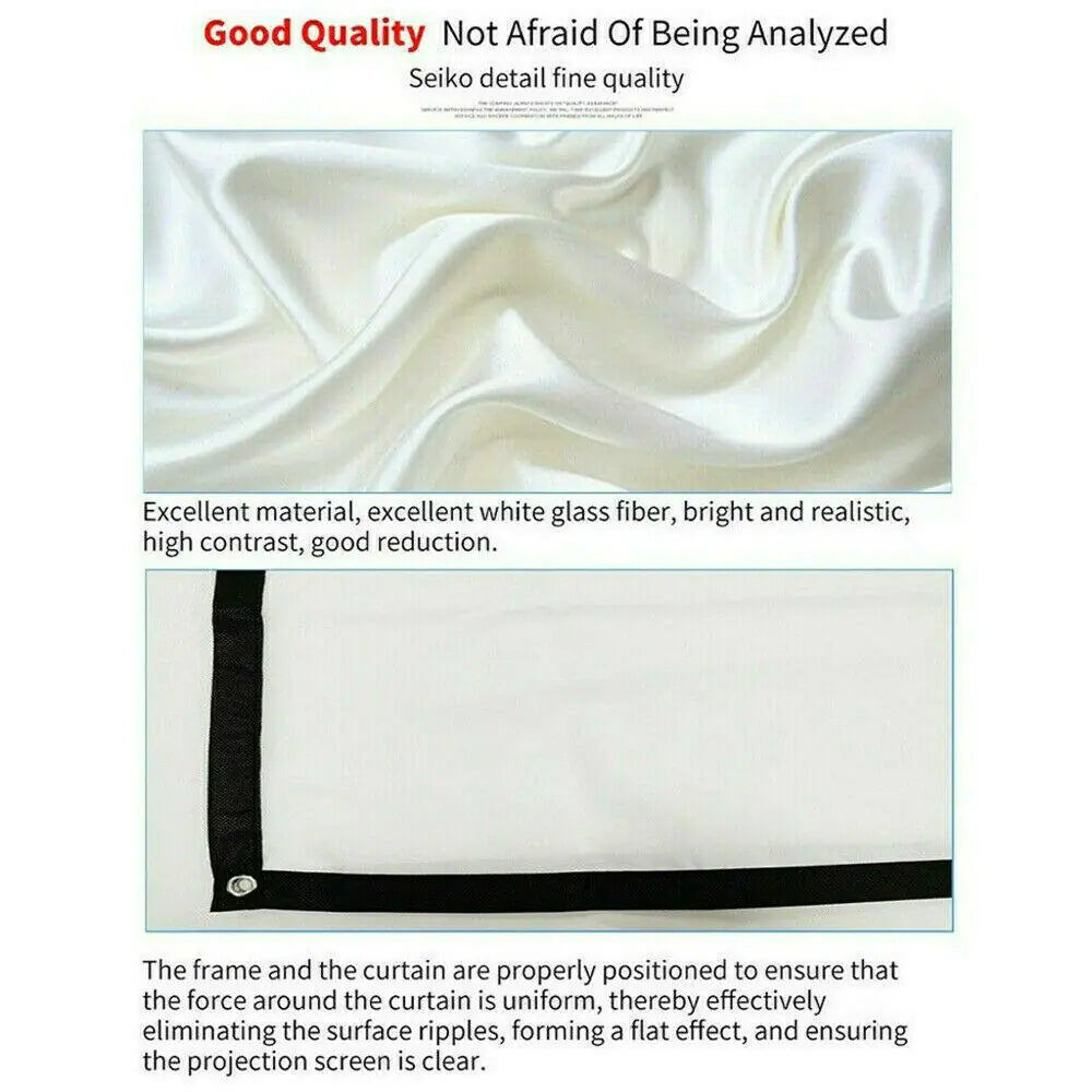 Portable Foldable Projector Screen 16:9 HD Outdoor Home Cinema Theater 3D Movie WEM Support (www.WEM.support)