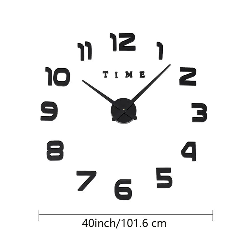 DIY 3D Frameless Wall Clock Kit