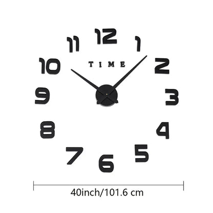 DIY 3D Frameless Wall Clock Kit