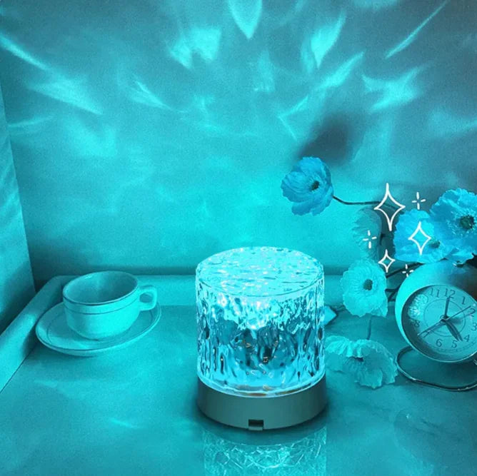 Crystal Lamp Water Ripple Projector Night Light WEM Support (www.WEM.support)