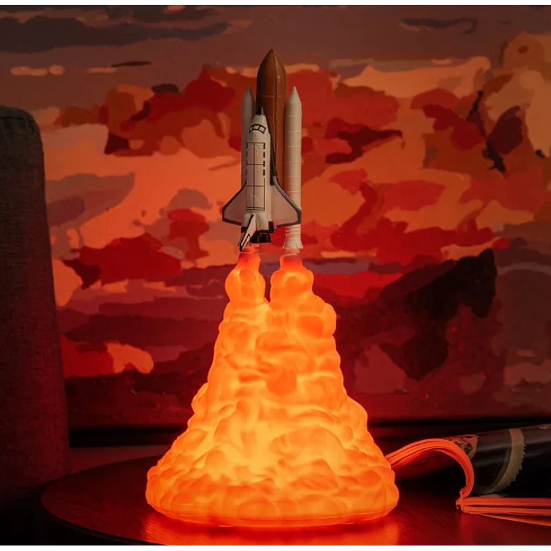 3D Print Rocket Space Shuttle Lamp Night Lamp WEM Support (www.WEM.support)