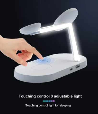 5-in-1 Magnetic Wireless Charger with Phone & Watch Stand – 15W Fast Charging Dock WEM Support (www.WEM.support)