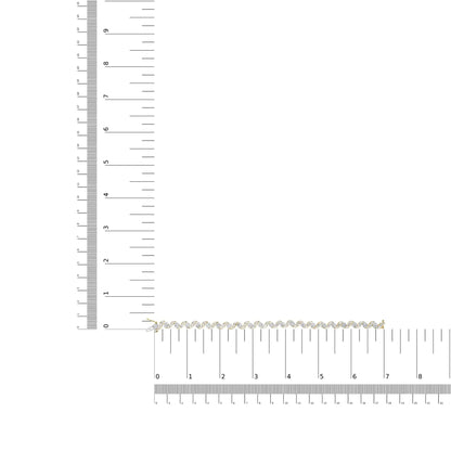 10K Yellow Gold 2.00 Cttw Round-Cut and Baguette-Cut Diamond Floral Design Swirl Link 7" Bracelet (I-J Color, I1-I2 Clarity) WEM Support (www.WEM.support)