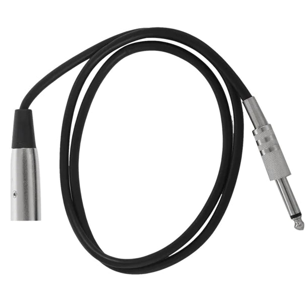 XLR 3-Pin Male To 1/4" Plug TS Microphone Mono Cable Unbalanced Shielded Audio WEM Support (www.WEM.support)