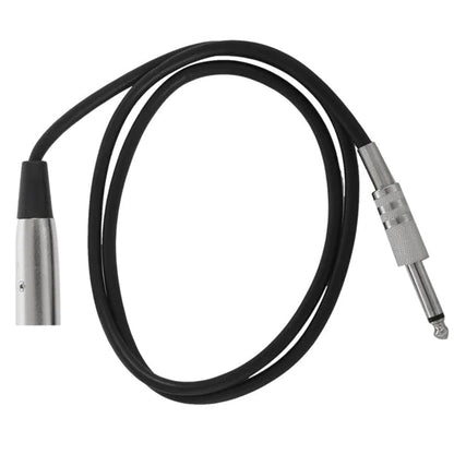 XLR 3-Pin Male To 1/4" Plug TS Microphone Mono Cable Unbalanced Shielded Audio WEM Support (www.WEM.support)