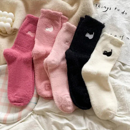 Women’s Thickened Plus Velvet Mid-Calf Warm Socks WEM Support (www.WEM.support)