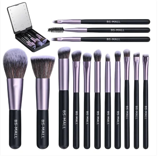 Makeup Brushes with Luminous Mirror WEM Support (www.WEM.support)
