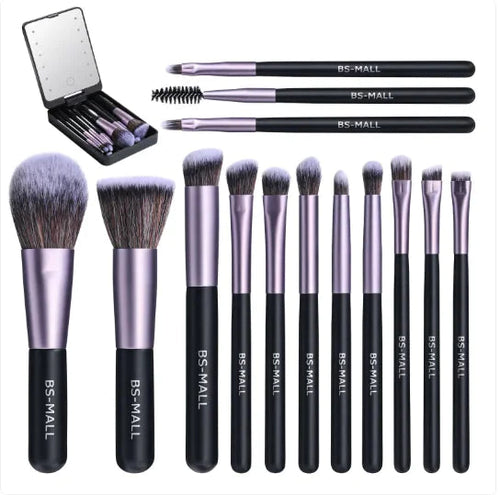 Makeup Brushes with Luminous Mirror WEM Support (www.WEM.support)