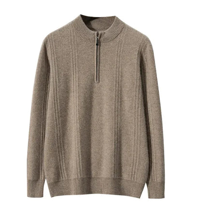 Men's Classic Knit Half-Zip Sweater WEM Support (www.WEM.support)