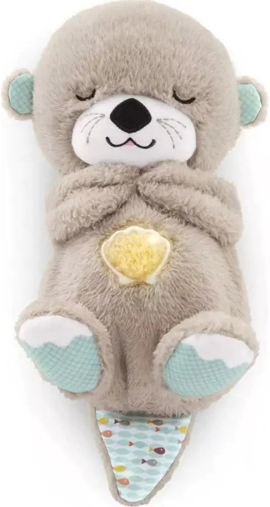 Otter de Pelúcia Musical Máquina de Som Soothe 'n Snuggle Portátil com Detalhes Sensoriais, Música, Luzes e Movimento de Respiração Rítmica WEM Support (www.WEM.support)