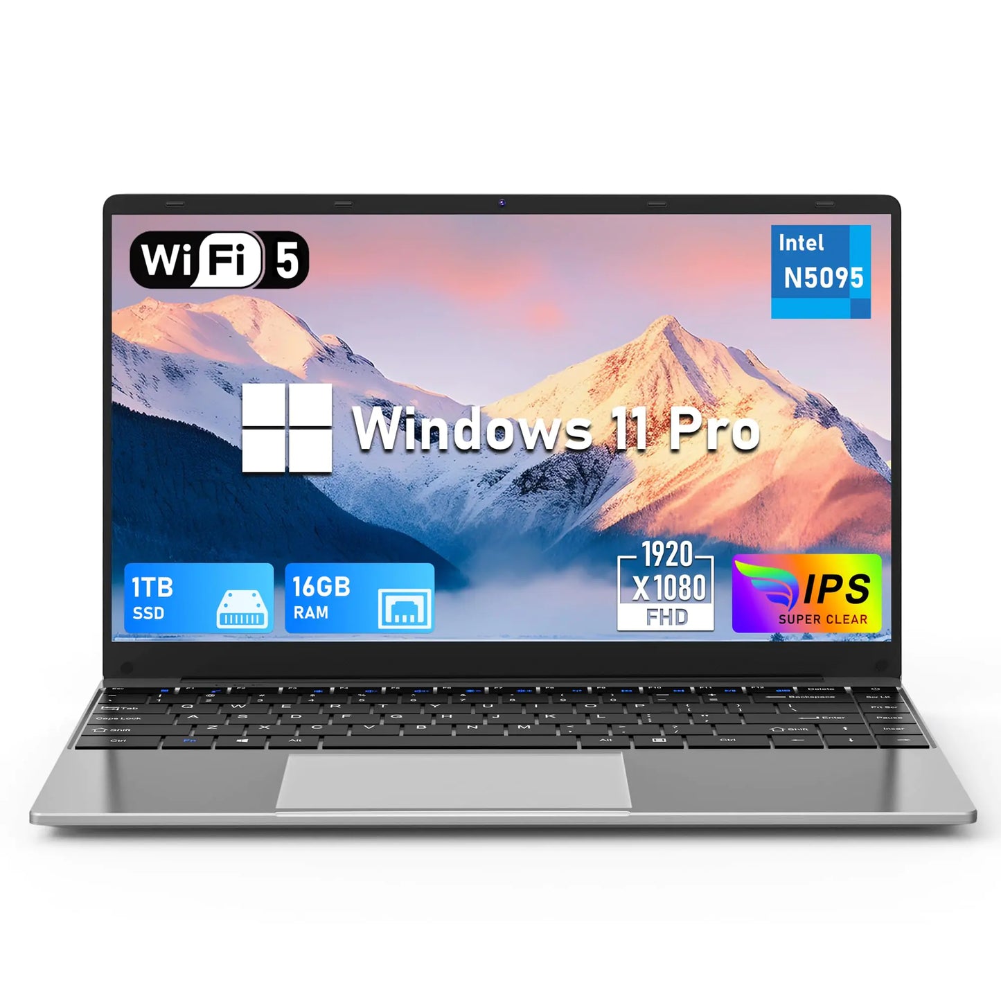 NIAKUN 14 Inch Gaming Laptop N5095 Laptop Computer(up to 2.9GHz) 16GB RAM 1TB SSD FHD 1920 * 1080 180 Angle Open Windows 11 Pro 2.4G+5G WiFi BT 4.2 Mini HDMI