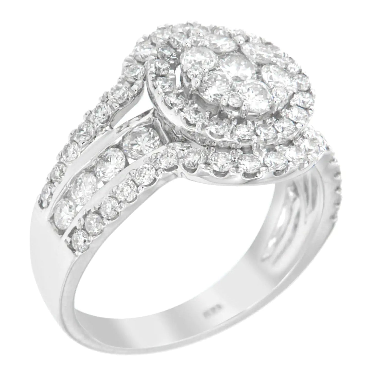 14k White Gold 2ct TDW Diamond Engagement Ring (H-I,SI2-I1) WEM Support (www.WEM.support)