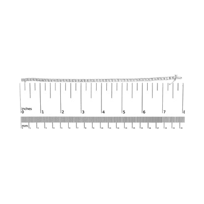 .925 Sterling Silver Lab Grown Diamond Illusion-Set Miracle Plate Tennis Bracelet - 7.25" Inches WEM Support (www.WEM.support)