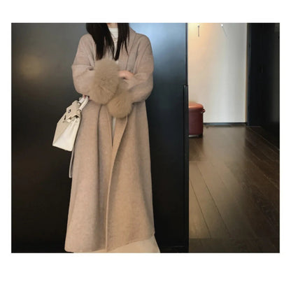 Fox Fur Elegant Double-sided Cashmere Coat WEM Support (www.WEM.support)