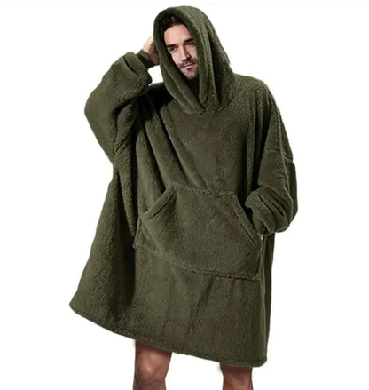 Comfortable Loose Double-Sided Fleece Thicker Wearable Blanket WEM Support (www.WEM.support)