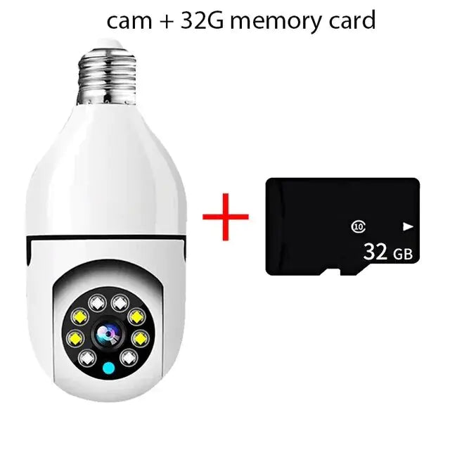 Smart 5G Surveillance Bulb: Full-Color Night Vision WEM Support (www.WEM.support)