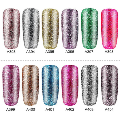 Hybrid Varnishes Gel Nail Polish Set Glitter WEM Support (www.WEM.support)